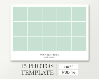 Photoshop Template Birthday Card Etsy