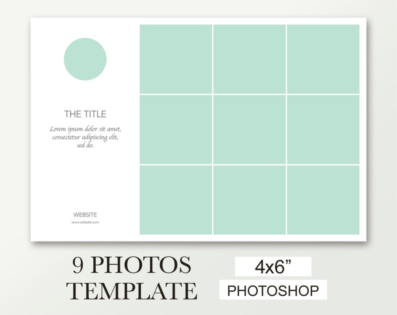 Marketing template 4x6 photo card collage promo card Etsy