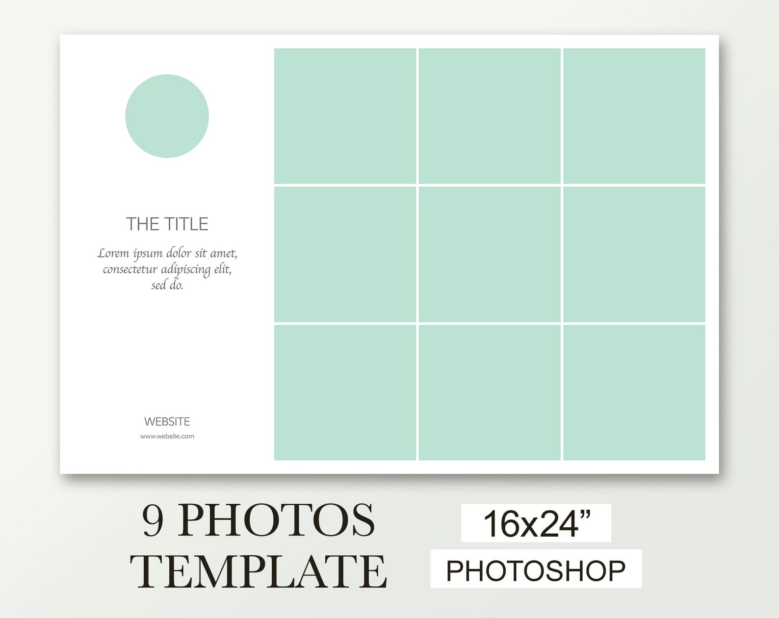 Marketing Template 16x24 Photo Collage Promo Card Template Etsy