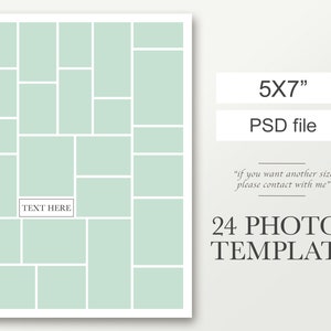 5x7 tarjeta de felicitación para 24 fotos
