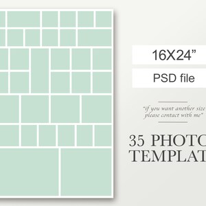 16x24 Composite template for 35 photos -, photo collage template