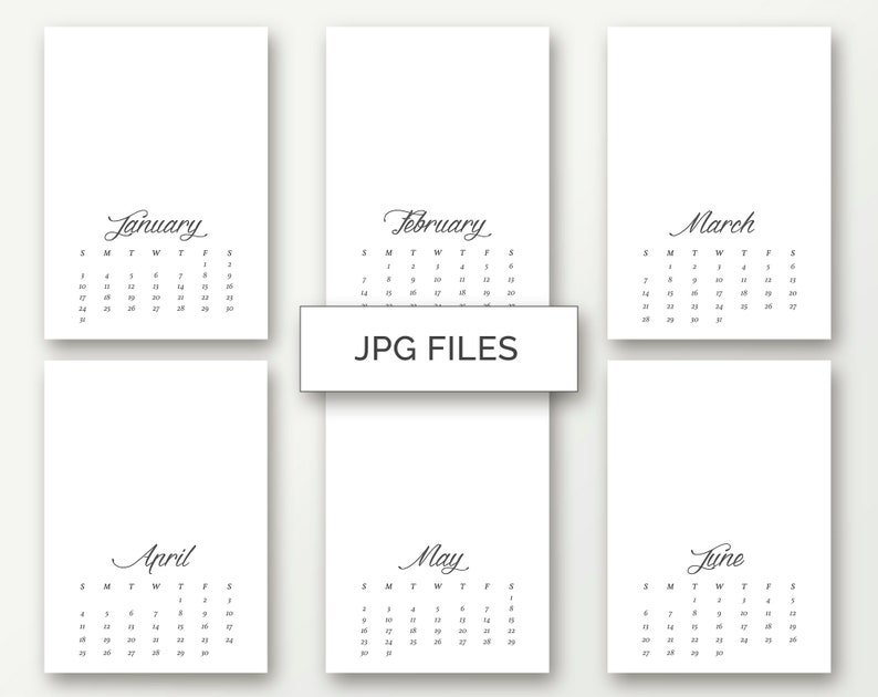 2021 Photo calendar template 5x7 calendar template editable Etsy