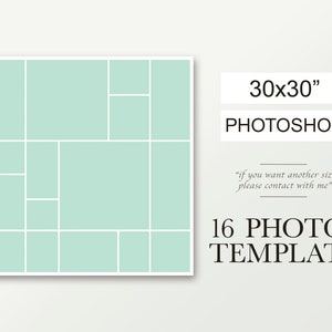 30x30 storyboard birthday template, photo collage template, baby photo collage, template collage, template montage photo, 16 pictures