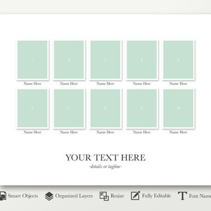 8x10 Photo Board Template With Frames for 10 Pictures. This Digital ...