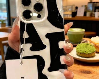 Letter Texture Phone Case | Candy Soft Cover for iPhone 17–11