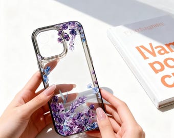 Purple Flower iPhone Case 17–7 | Clear Soft Shockproof Cover