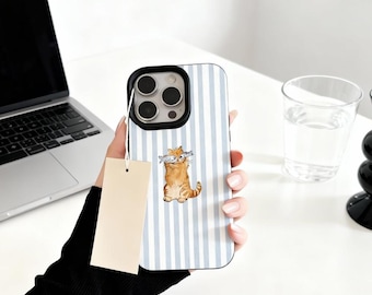 Kitten Striped Fish Phone Case | iPhone 11–17 Cover