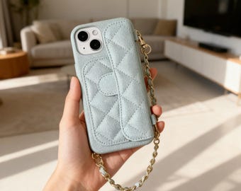 PU Leather Crossbody iPhone Case Wallet Card Holder Lanyard Strap Cover