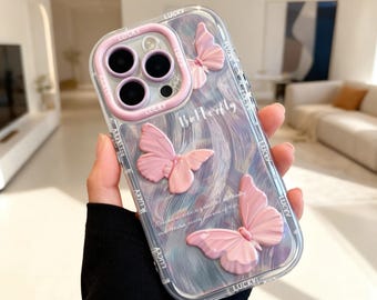 Butterfly Silicone iPhone Case Soft Shockproof Protective Cover