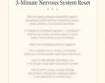 Emergency Calm Tool PDF – 3-Minute Anxiety & Panic Relief Reset