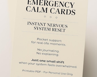 Calm Cards PDF – Grounding Tools for Anxiety & Nervous System Reset