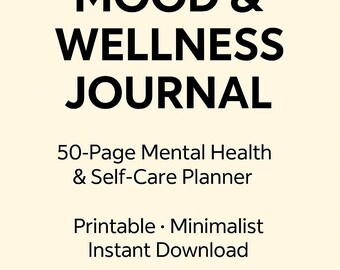 Wellness Journal PDF – Guidad daglig reflektion för egenvård och balans