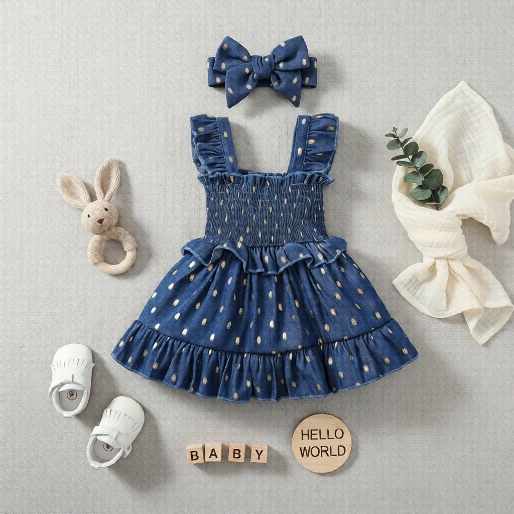 Newborn Denim Dress - Etsy