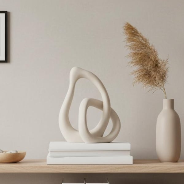 Vaso decorativo in ceramica: design astratto moderno per tavoli e soggiorni