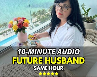 Leitura em áudio, insights sobre o futuro marido, leitura detalhada de tarô, orientação de relacionamento, leitura psíquica em formato de áudio.