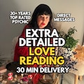 Very Detailed Love Psychic Reading, Same Hour Tarot Love Reading, Twin Flame & Soulmate Clarity, Relationship Tarot Guidance product logo