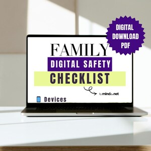 Digital Safety Guide for Parents | Kids Online Safety Checklist PDF, Screen Time & Social Media