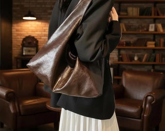 Women’s PU Leather Hobo Bag · Y2K Underarm Shoulder Purse · Winter Fashion Handbag