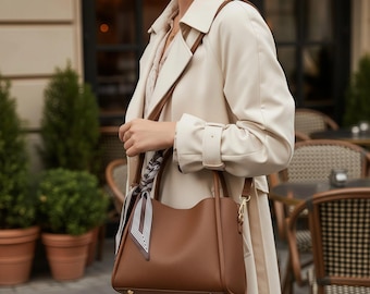 Retro Solid Color Shoulder Bag – Autumn Winter Adjustable Strap Crossbody Handbag