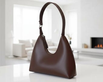Minimalist PU Leather Underarm Bag – Women’s Fashion Shoulder Hobo Purse