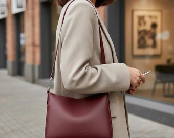 Zachte leren damesschoudertas – casual crossbody-tas – handtas voor dagelijks gebruik