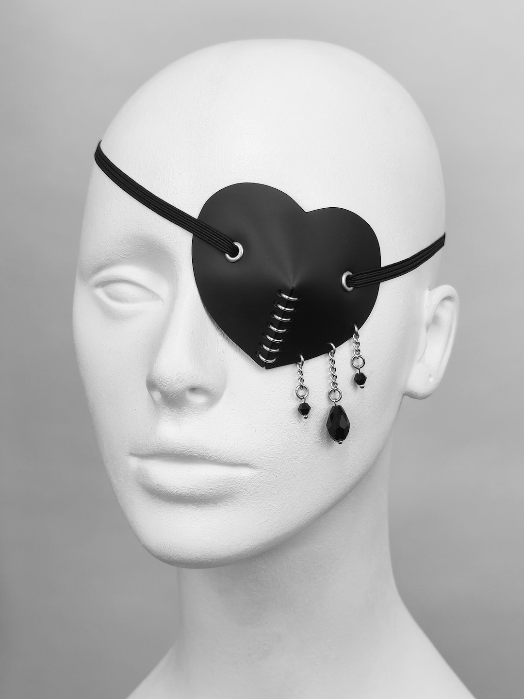 TEARZ - Black Heart Eye Patch - Etsy