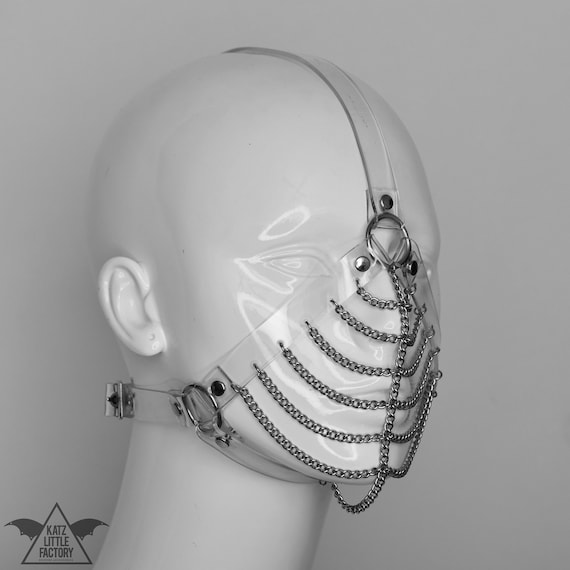 か*な様 MURRAL Dripping clear harness (Clea ROGUE VEST HARNESS - Clear Pvc Harness - Leather