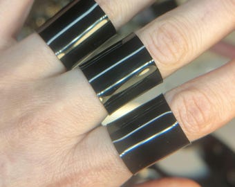 Juego de anillos de tubo NEAT Star Dusters negros brillantes
