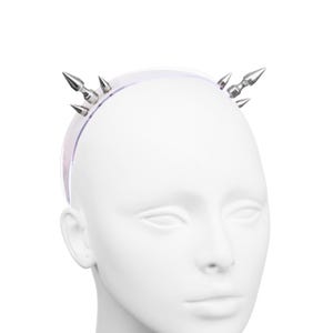 Clear BVLLET BABE Metal Spike Cluster Headband