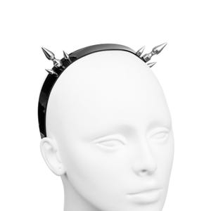 Schwarz BULLET BABE Metall Spike Cluster Haarband