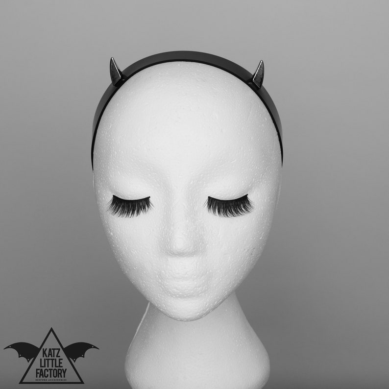 Devil Headband in Black Etsy