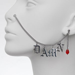 DAMN - DODGY GOTHS Nose to Ear Chain