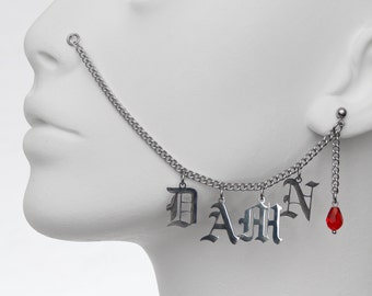 DAMN - DODGY GOTHS Nose to Ear Chain