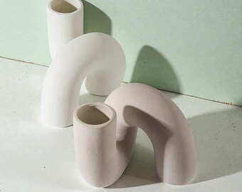 Vaas Scandinavische woondecoratie – strakke moderne keramische kunst voor tafeldecoraties