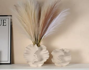 Coral Shape Ceramic Vase – Beach House Decor, Ocean Inspired Flower Holder