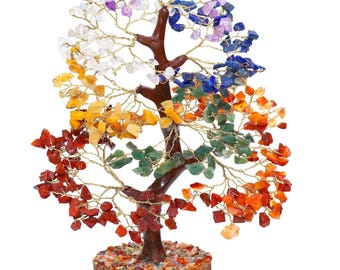 Árvore de Cristal dos 7 Chakras – Bonsai de Cura para Decoração
