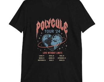 Polycule Tour T-Shirt - Vintage Rock Band Style ENM Unisex Tee