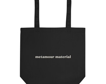 Metamour Material Eco Tote Bag – Black & Cream Supportive ENM Statement Carryall