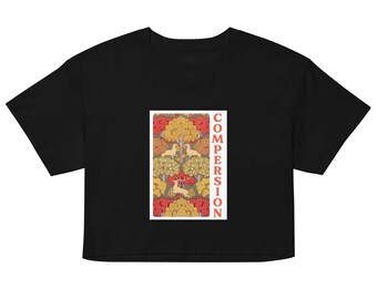 Compersion Crop Top - Woodland Decorative Polyamory Tee for ENM