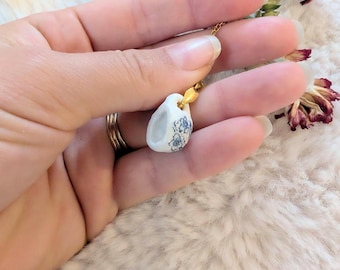 Collar de taza original - Hecho a mano - Mini taza de té/café - Joyería de acero inoxidable y arcilla