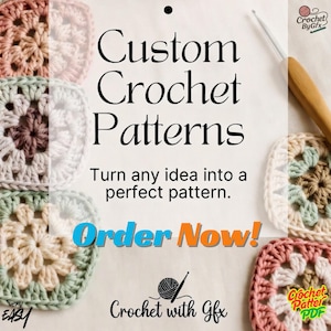 Patron au crochet personnalisé, commandez maintenant