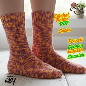 De ultieme gids voor gehaakte sokkenpatroon pdf | Gehaakte sokken voor beginners | Cosy Socks gehaakt patroon | Engels Duits Frans Spaans