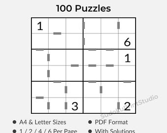 100 Printable 6x6 Consecutive Sudoku Puzzles | Easy to Hard | A4 & Letter PDF with Solutions