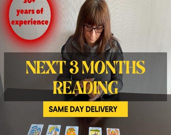 Next 3 Months / In-Depth Psychic or Tarot Reading / Detailed Future Energy Forecast / Same Day