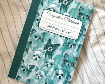 Long-Haired Chihuahua Composition Notebook - 6" x 9", College Ruled (100 Pages)