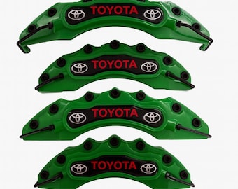 Universal Front & Rear Kit NEW - Green Brake Caliper Covers 4X For Toyota Corolla Camry Auris Avensis RAV4 Supra