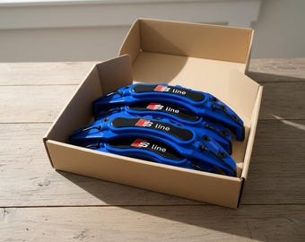 Brake Caliper Covers Blue fit for Audi – 4 PCS Universal Fit Front & Rear Set – Upgrade Styling Accessory