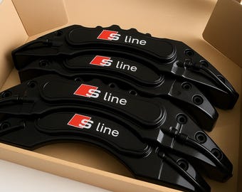 Brake Caliper Covers Black fit for Audi – 4 PCS Universal Fit Front & Rear Set – Upgrade Styling Accessory