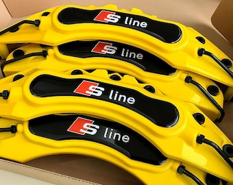 Brake Caliper Covers Yellow fit for Audi – 4 PCS Universal Fit Front & Rear Set – Upgrade Styling Accessory