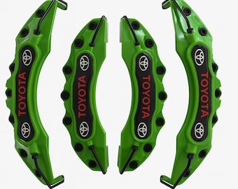 Green Brake Caliper Covers 4X For Toyota Corolla Camry Auris Avensis RAV4 Supra – Universal Front & Rear Kit NEW